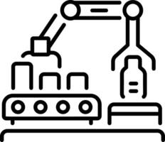 An outline style icon of an industrial machine vector