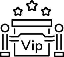 A line style icon depicting vip entrance vector