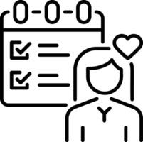 Romantic date concept icon in line style vector