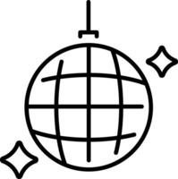 A line style icon of disco ball vector