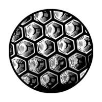 Golden Honeycomb Pattern Design vector
