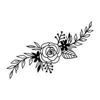 Graceful Rose and Leaf Frame Design vector