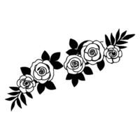 Decorative Rose and Laurel Leaf Frame vector