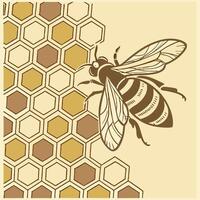 Geometric Honeycomb Print vector