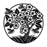 Artistic Bee Swarm Collection vector
