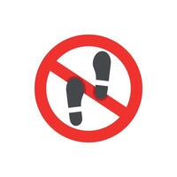 Design illustration no passing, no stepping. vector