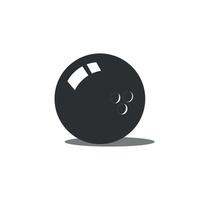 illustration of the flat design of a bowling game ball. vector