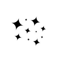 illustration of a flat design of a glittering light flicker symbol. vector