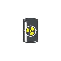 design illustration of a poisonous black barrel, a barrel filled with poisonous substances. vector