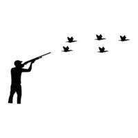 Pheasant hunting Bird Hunting Silhouette vector