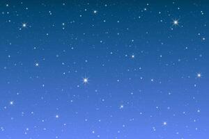 Blue night sky. Glowing gradient with shining stars, constellations, and celestial magic, creating a cosmic fantasy backdrop. illustration of outer space vector