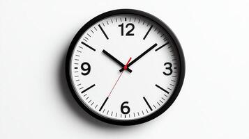 Minimalist wall clock displaying time clearly. photo
