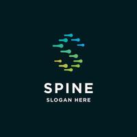 intial s for spine science logo design vector