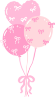 Coquette Balloon Bouquet with Bow png