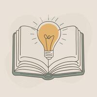 Simple and Modern Open Book Cartoon Icon vector