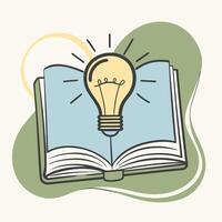 Open Book and Innovation Concept Design vector