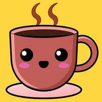 Fun and Quirky Coffee Cup Drawing vector
