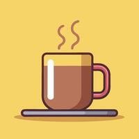Cup of Hot Tea with a Teabag and Steam vector