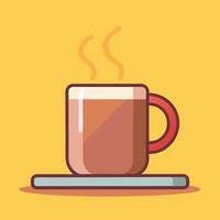 Smiling Coffee Cup Icon with Cozy Vibes vector