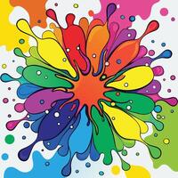 Festive Holi Powder Explosion Background Design vector