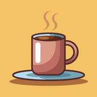 Modern Latte Cup with Minimalist Style vector