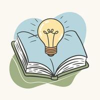 Knowledge and Inspiration Open Book vector