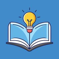 Educational Open Book Icon for Learning vector