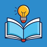 Study and Learning Concept Open Book vector