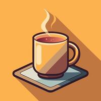 Minimalist Coffee Mug with a Clean Look vector