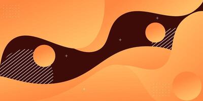Minimal geometric orange color on gradient wave background. Simple and cool design for product advertising website wallpaper poster. Eps10 vector
