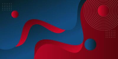 Abstract 3D business banner background. Colorful banner with red and blue waves on the background. Eps10 vector