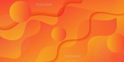 Abstract colorful orange gradient illustration background with simple wave pattern with 3D look. Dynamic and luxurious design. Eps10 vector