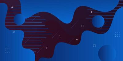 Modern dark blue and purple geometric business banner design. Creative banner design with wave and line shape as template. Simple horizontal banner. Eps10 vector