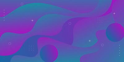 Minimal colorful geometric background with abstract waves in soft pink and blue colors on the background. Eps10 vector
