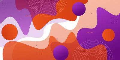 Modern colorful liquid abstract background with orange and purple gradient on white background. Eps10 vector