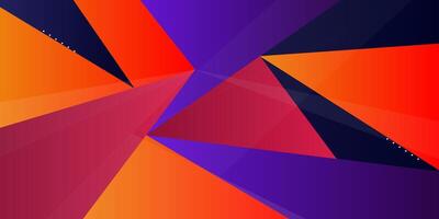 Abstract overlapping triangle colorful 3D background on dark background. Overlapping paper cut design pattern background. Eps10 vector