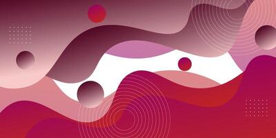Purple geometric business banner design. Creative banner design with wave and line shape as template. Simple design on white horizontal banner. Eps10 vector