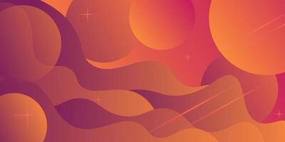 Modern purple and orange gradient geometric business banner design. Creative banner design with wave shape as template. Simple horizontal banner. Eps10 vector