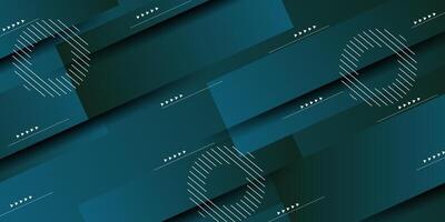 Abstract overlapping square 3D background with gradient green color design. Trendy pattern with stripes. Eps10 vector