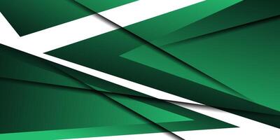 Abstract background with white color. 3D overlapping green triangle pattern background. Eps10 vector