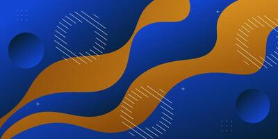 Abstract colored orange and blue waves on background. Fluid shape wave pattern design. Eps10 vector