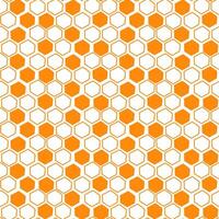 The cellular pattern is orange. Bright honeycomb pattern outline and spot. Cellular wallpaper . Honey background . Seamless illustration for textiles and printing. Flat illustration vector
