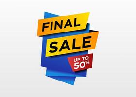 Final sale label graphic design template vector