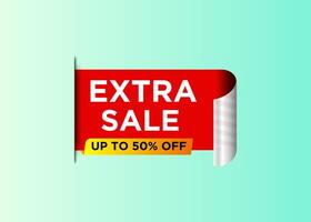 Extra sale label graphic design template vector