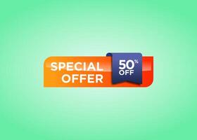 Special offer label graphic design template vector