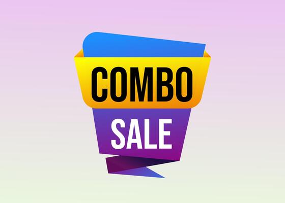 Combo sale origami bubble speech style