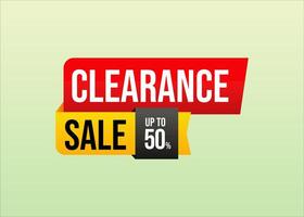 Clearance sale label design, stylist design to make your promotion stand up vector