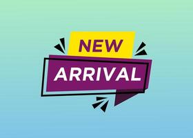 New arrival label design, modern style vector