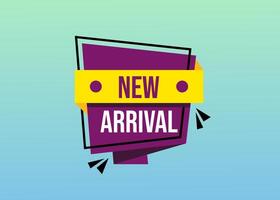 Label design related to new arrival vector