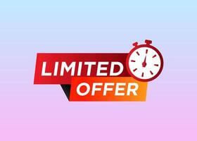 Limited offer label graphic design template vector
